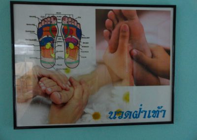 Fußreflexzonen-Poster für thailändische Massage